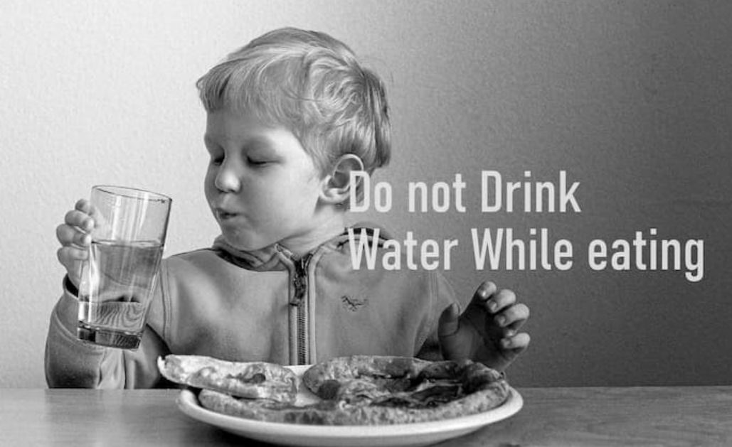 do not drink water after food